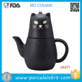 Japan Black Cat Ceramic Tea Pot and Tea Cup